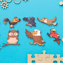 Wooden Bird Puzzle Learning Educational Board (1 Set / 28×20 Cm) - luckystorebuy.in