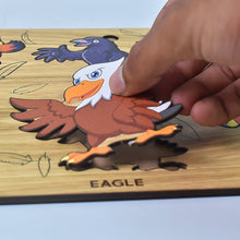 Wooden Bird Puzzle Learning Educational Board (1 Set / 28×20 Cm) - luckystorebuy.in
