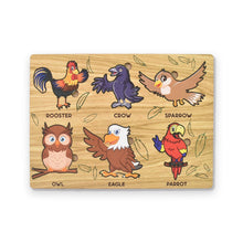 Wooden Bird Puzzle Learning Educational Board (1 Set / 28×20 Cm) - luckystorebuy.in