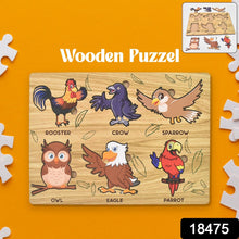 Wooden Bird Puzzle Learning Educational Board (1 Set / 28×20 Cm) - luckystorebuy.in