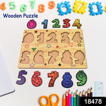 Wooden Number Puzzle Learning Educational Board (1 Set / 28×20 Cm) - luckystorebuy.in