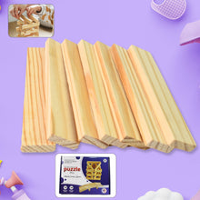 Wooden Pattern Brain Puzzles 20 Pcs Wooden Strips, 40 Pattern Cards (1 Set) - luckystorebuy.in