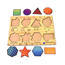 Wooden Triangles Puzzle Learning Educational Board (1 Set / 28×20 Cm) - luckystorebuy.in