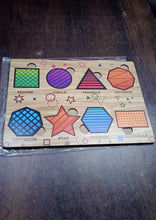 Wooden Triangles Puzzle Learning Educational Board (1 Set / 28×20 Cm) - luckystorebuy.in