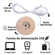 World 3D Crystal Ball lamps With Wood Base (1 Pc) - luckystorebuy.in